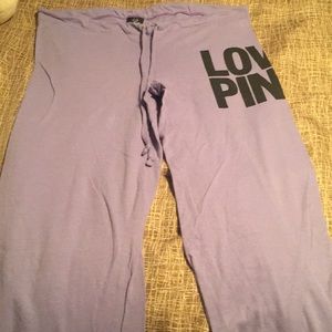 PINK light weight purple sweat pants.